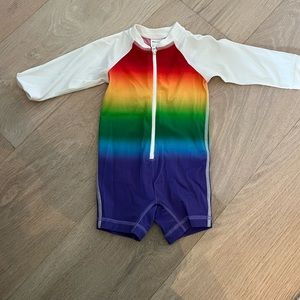 Hanna Andersson - swimsuit / rash guard - rainbow